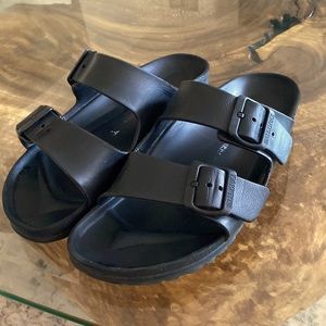 Black Eva Arizona Birkenstock sandals